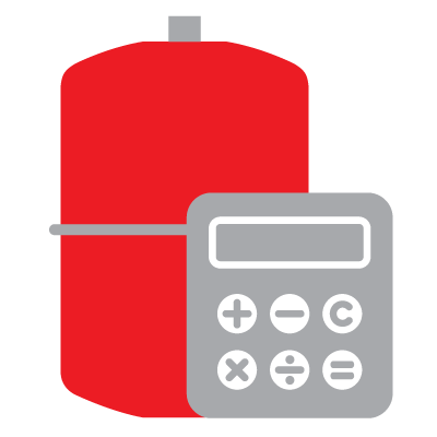 Calculation tool  for expansion vessels